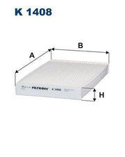 filtron k1408 pollen filter front view, filtron k1408 pollen filter back view FILTRON K1408 Pollen Filter - Premium Cabin Filter for Vehicle Owners | 11.3 in Length FILTRON K1408 Pollen Filter for Cars filtron, pollen-filter, cabin-filter, vehicle-owners, automotive-parts, clean-air, car-accessories, pollen-filtration, filtration-system, ai-generated