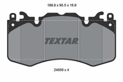 Textar 2465901 Brake Pad Front Range Rover Discovery III-IV Sport 2.0 Td4-3.0 D-4.4 D-5.0 13-19 — Brake Pads