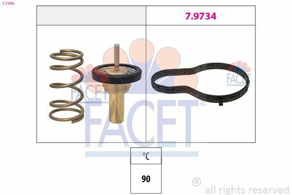 FACET Thermostat 90 °C for Fiat Egea 1.6 & Jeep Renegade 1.6 — Water Pump & Thermostat