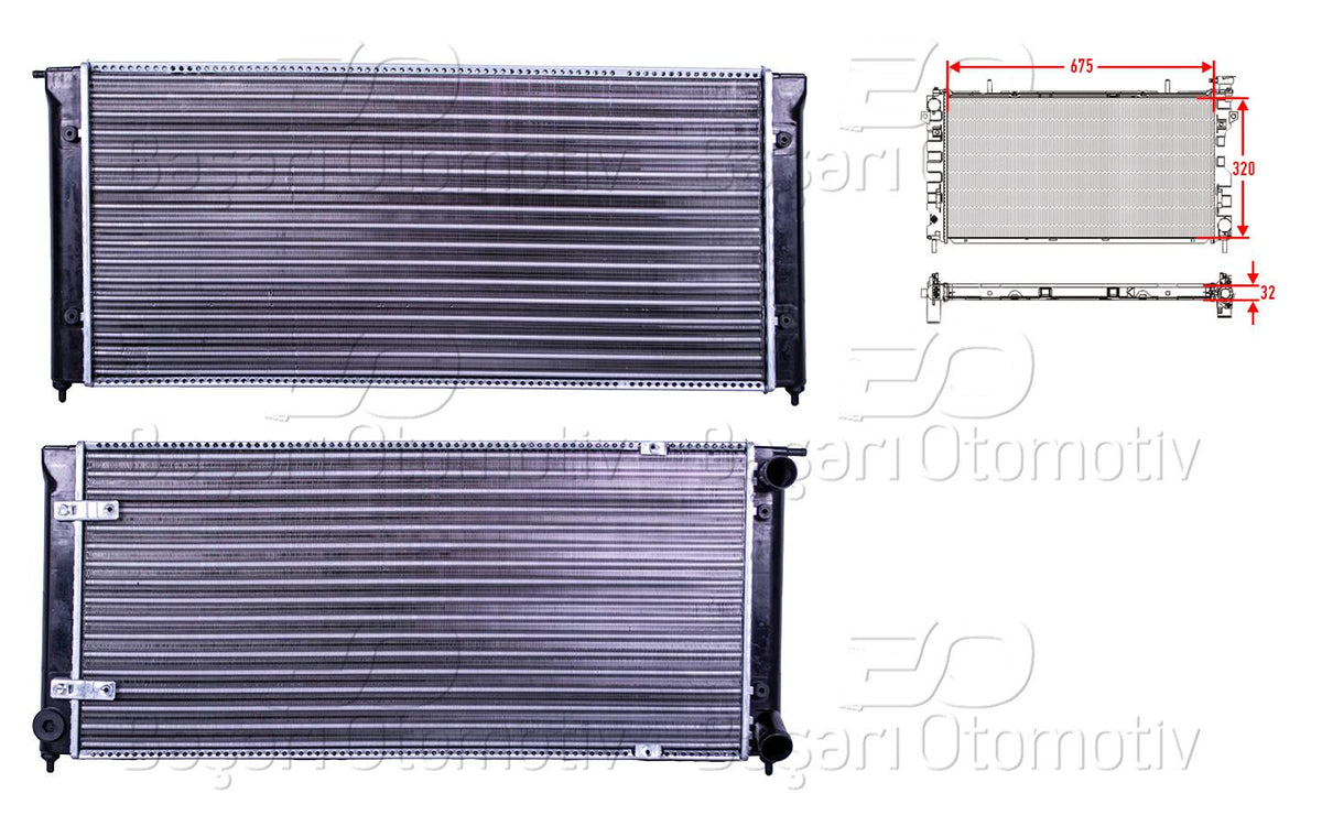 AUTOLUX 1113009-22 Water Radiator Mechanical Mt 322X678x32 VW Golf2 1.6 TD 83-92 — Radiators & Fans