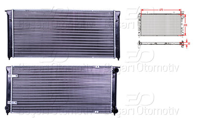 AUTOLUX 1113009-22 Water Radiator Mechanical Mt 322X678x32 VW Golf2 1.6 TD 83-92 — Radiators & Fans