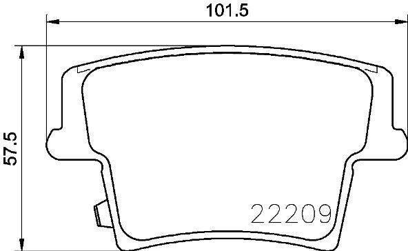 Brembo P11040 Brake Pad Rear Low-Met Chrysler — Brake Pads