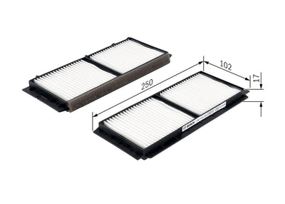 Bosch 1987432209 Cabin Air Filter Mazda 3 1.6 MZR 08-14