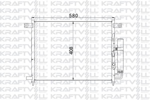 Kraftvoll 08060137 A/C Condenser Aveo Kalos T200 T250 (560×457.5×18) Radiator — Condensers & Evaporators