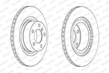 FERODO DDF2038C Brake Disc Rear for BMW F25 F26 - Vented Disc — Brake Rotors & Drums