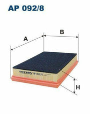 filtron-ap092-8-air-filter, air-filter-for-stilo-bravo, filtron-car-air-filter FILTRON AP092-8 Air Filter - Compatible with Stilo & Bravo 1.9Mjt | 10.63 in x 6.77 in x 2.13 in FILTRON AP092-8 Air Filter | Stilo-Bravo Fitment air-filter, filtron, car-parts, stilo, bravo, 1.9mjt, mechanics, auto-maintenance, engine-filtration, ai-generated