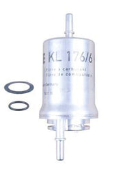 MAHLE KL176-6D fuel filter front view, MAHLE KL176-6D fuel filter technical specifications MAHLE Fuel Filter KL176-6D - High Performance for Caddy III, Golf Plus V | Fits Various Models MAHLE Fuel Filter KL176-6D - Compatible with Caddy III, Golf Plus V mahle, fuel-filter, car-parts, caddy-iii, golf-plus-v, replacement-parts, mechanics, vehicle-maintenance, car-owners, ai-generated
