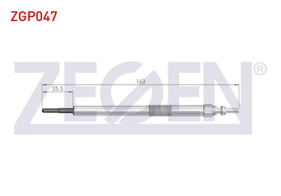 Zegen ZGP047 Glow Plug 7V Nissan Navara (D40) 2.5 dCi 2005-2015 / Qashqai (J10) 2.0 dCi 2007-2014 / Vivaro (J — Coils & Plugs