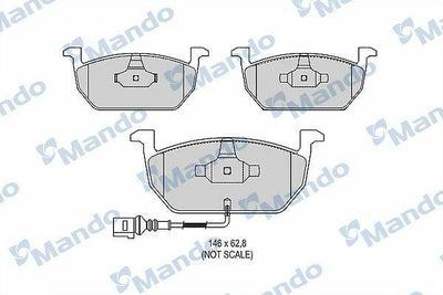 MANDO MBF015291 - Brake Pads for Volkswagen Golf, Sharan, Leon