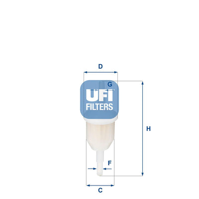 Ufi 31.009.00 Universal Clear Karbüratörlü Fuel Filter — Fuel Delivery