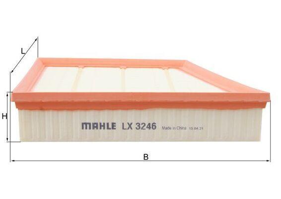 Mahle LX3246 Air Filter LR Freelander II 2.0 11-/ Evoque 2.0 11-19 / Discovery Sport 14> — Air & Cabin Filters