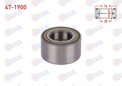 Veka 47-1900 Front Wheel Bearing Left-Right ABS Okuyuculu 39X74x39 Ford Transit Connect 1.8 TDCi 2003-2013 / — Wheel Bearings