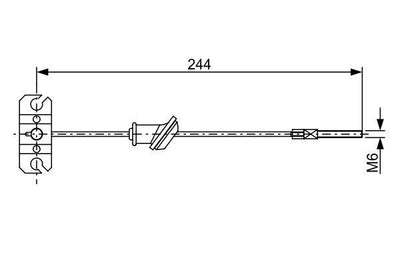 BOSCH 1987482514 El Brake Cable Center - Durable Brake Cable for L200 2.5Di-D — Brake Cables & Hardware
