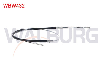 WALBURG WBW432 El Brake Cable 1632X608 BMW 3 Series (E21) 316-318i-320i 6 Cylinder / 318-320 4 Cyli — Brake Cables & Hardware