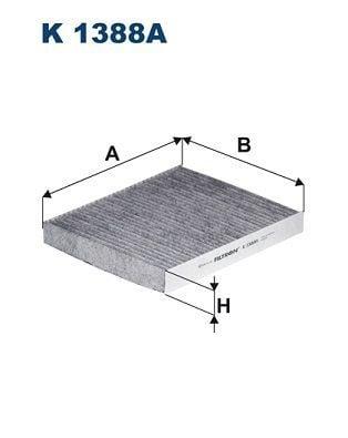 filtron k1388a pollen filter active carbon, filtron k1388a dimensions 9.92in x 8.66in x 1.18in FILTRON K1388A Pollen Filter - Active Carbon for 2017 Polo & Ibiza 1.0 TSI/1.6 TDI | 252.5mm x 220mm x 30mm FILTRON K1388A Pollen Filter - Active Carbon filtron, pollen-filter, active-carbon, car-maintenance, cabin-air-filter, automotive-parts, car-owners, clean-air, vehicle-filters, ai-generated