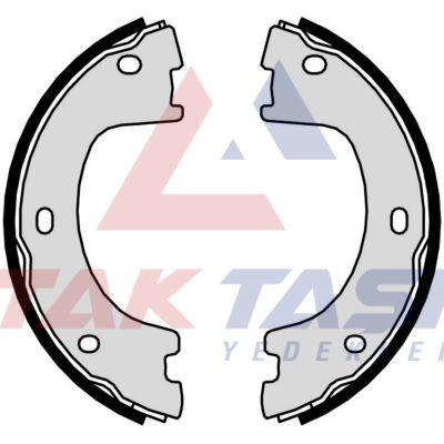 AP AP01056 Parking Brake Shoe with Accessories Mercedes Sprinter 5T (906) 515 CDI 172X42 mm 2006-20 — Brake Cables & Hardware