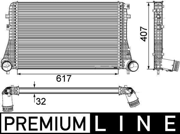 MAHLE BEHR CI208000P Intercooler Radiator - Fit for VW Passat (09-15) & Tiguan (08-18) — Radiators & Fans