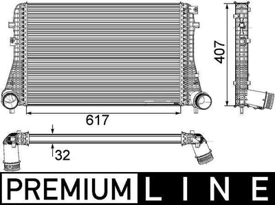 MAHLE BEHR CI208000P Intercooler Radiator - Fit for VW Passat (09-15) & Tiguan (08-18) — Radiators & Fans