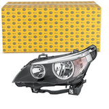 HELLA Halogen Headlight - Left Side for BMW E60 2004-2009 — Headlights