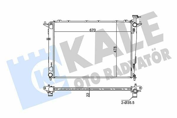 Kale Engine Coolant Radiator for Kia Sorento 2009 - Aluminum & Plastic — Radiators & Fans