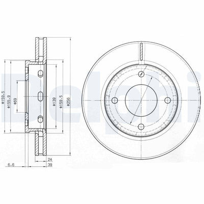 Delphi BG3987 Disc Front 05-Colt 1.1-1.3-1.5 Ms.Smart | 1 Piece