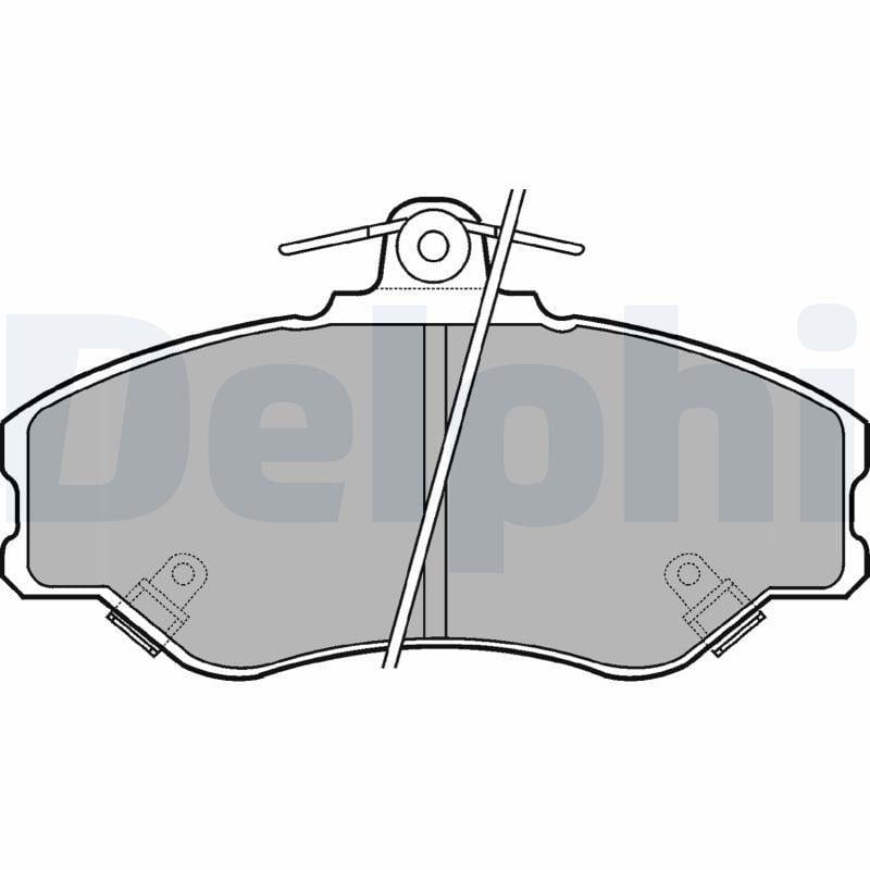Delphi LP1599 Brake Pad Set - Low-Metallic Material — Brake Pads