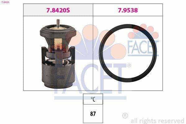 facets-thermostat-7-8420-front-view, facets-thermostat-7-8420-technical-specifications FACET 7.8420 - Engine Thermostat for VW Golf, Polo, Ibiza & More | For Car Owners & Mechanics FACET 7.8420 Thermostat for VW Models facet, thermostat, vw-parts, engine-cooling, car-maintenance, mechanic-tools, car-owners, automotive-repairs, ai-generated, engine-parts