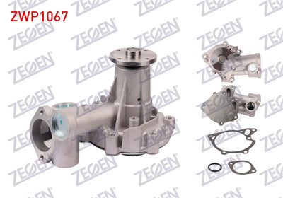 Zegen ZWP1067 Water Pump Hyundai H100 2.5 D (D4bx-D4ba) 1997-2004 / Starex 2.5 TD (D4bh) 1997-2007 — Water Pump & Thermostat