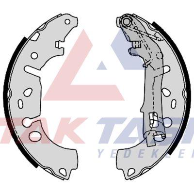AP AP09100 Brake Shoe Rear Fiat Linea (323) 1.3 Mjt with Lever 228X40 mm 2007-/ Grande Punto 1.3 Mj — Brake Cables & Hardware