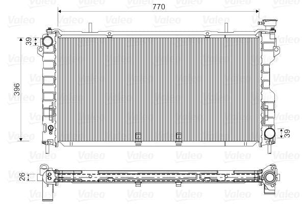 Valeo 732757 Radiator Chrysler Voyager 3.3 / 3.8 01-/ — Radiators & Fans