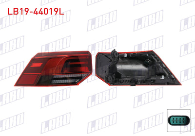LABO LB19-44019L Tail Lamp Left Outer LED Volkswagen Golf 8 (Cd1, Da1) 2020 — Tail, Signal & Reflectors