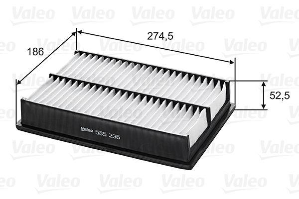 Valeo 585236 Filter Air-(Mazda3 2.0-2.2 03 / Mazda5 1.8-2.0 05 /)