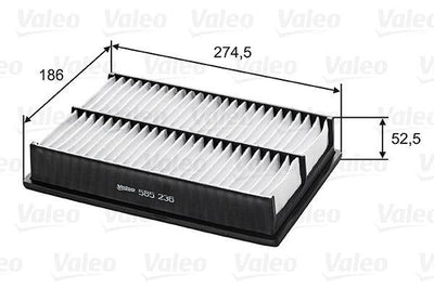 Valeo 585236 Filter Air-(Mazda3 2.0-2.2 03 / Mazda5 1.8-2.0 05 /)