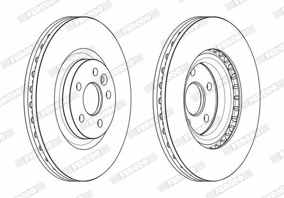 ferodo ddf2632c-1 brake disc for evoque and discovery sport, technical specifications for ferodo brake discs, packaging of ferodo ddf2632c-1 brake disc FERODO DDF2632C-1 - Brake Discs for Range Rover Evoque & Jaguar E-Pace | 12-18 Evoque, 15-Discovery Sport, 17-E-Pace FERODO DDF2632C-1 Brake Discs for Evoque and Discovery Sport ferodo, brake-discs, automotive-parts, car-owners, jaguar-e-pace, land-rover-evoque, discovery-sport, ventilated-brake-discs, ai-generated, performance-braking