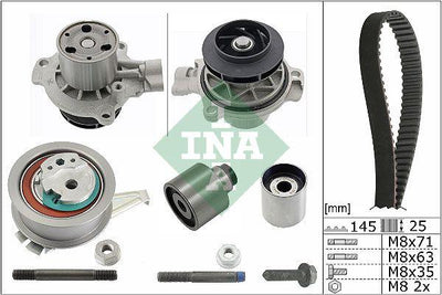INA 530069931 Timing Belt Kit Water with Pump A1 A3 A4 A5 A6 Q3 Q5 Tt Arona Ateca Ibiza Leon Toledo Karoq Kodiaq Octa — Belts