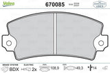VALEO 670085 Brake Pads - Front R12