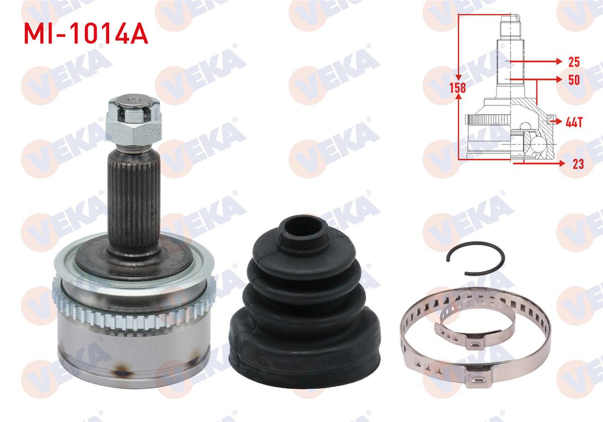 Veka MI-1014A CV Joint Left-Right Front Outer Mitsubishi L 200 (Kbt — Axles, CV Joints & Boots