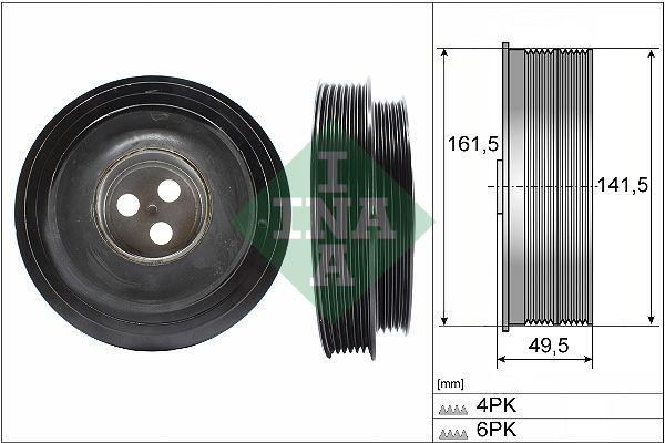 INA INA 544 0166 10 Crankshaft Pulley Transit V347 /Jumper-3 /Boxer-3 2.2 HDi /TDCi 06 — Pulleys & Tensioners
