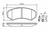 BOSCH Brake Pads E2200 Pajero 1997-2007 - Front Disc Brake Set