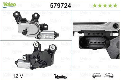 Valeo 579724 Wiper Motor Rear Porsche Cayenne 92A 10-