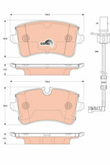 TRW GDB1867 Brake Pads - 296mm Cable Compatible with Audi A6 2011-2018 & A7 2011-2018