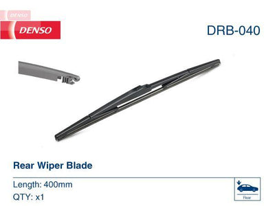 Denso DRB-040 Wiper Rear Single-(400mm / 16Inc)-(Toyota Corolla-Verso 04 / /) — Wipers