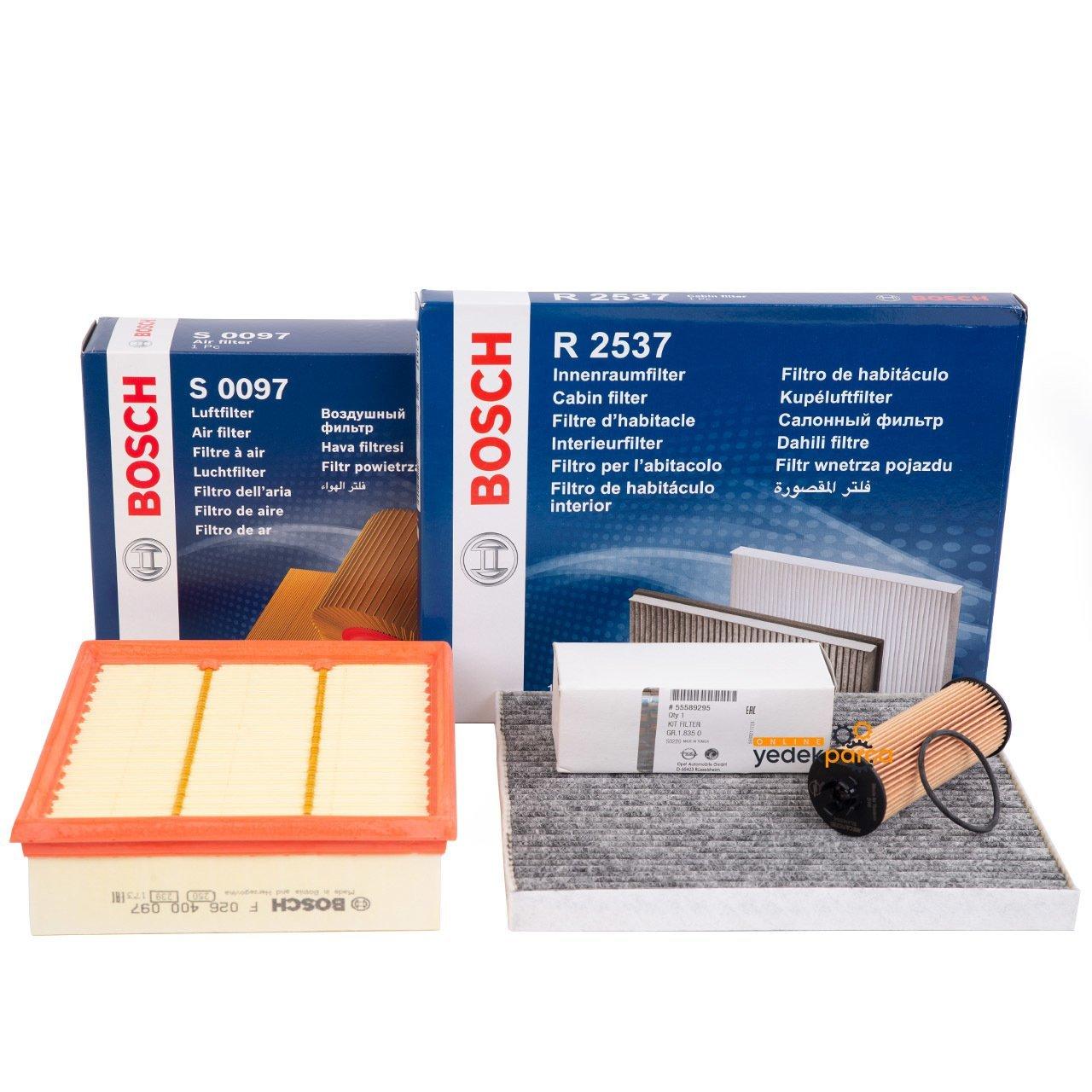 Bosch maintenance kit for Opel Corsa E, Oil filter for Opel Corsa E, Air filter for Opel Corsa E, Carbon cabin filter for Opel Corsa E Bosch Opel Corsa E Maintenance Kit - Automatic Transmission Care Set for 2015-2019 Models | Carbon Cabin Filter Bosch Opel Corsa E Maintenance Kit | 2015-2019 opel-corsa-e, maintenance-kit, automatic-transmission, car-maintenance, bosch-parts, car-filters, vehicle-care, benzine-engine, opel-owners, ai-generated