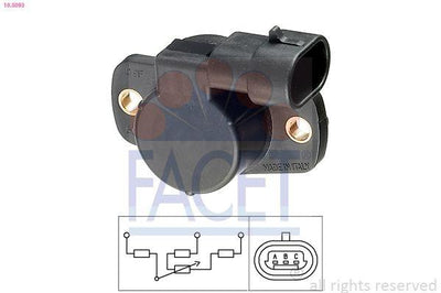 Facet 105093 Gas Kelebek Sensor Renault Clio II/Megane I/Symbol K4M/Logan/Sandero