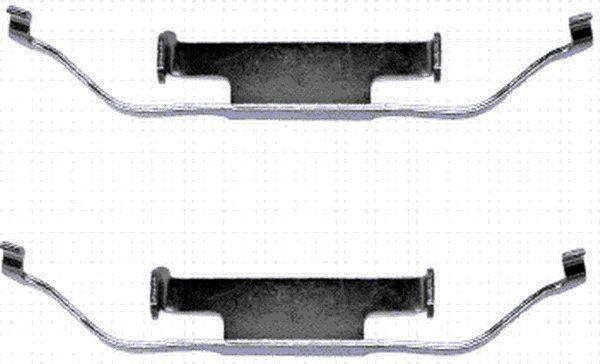 Hella 8DZ355201-141 Brake Pad Sheet Metal Rear BMW E34 E36 E46 E87 E90 — Brake Pads