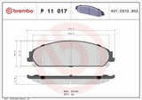 Brembo P11017 Brake Pads - Enhanced Stopping Power for Chrysler 300C