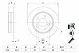 BOSCH Disc Brake Rear E.S-W124 - 2 — Brake Rotors & Drums