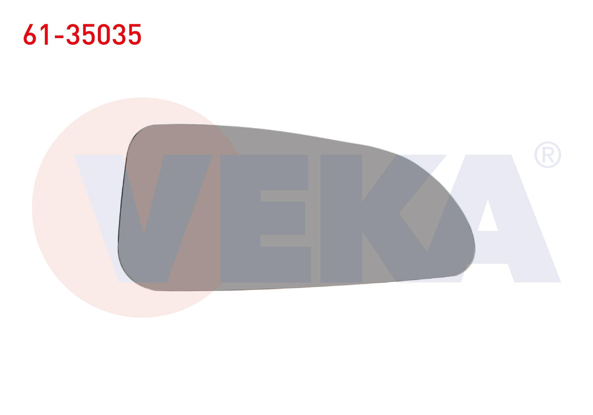 Veka 61-35035 Mirror Glass Left Mechanical Lower Renault Master II-III — Mirrors