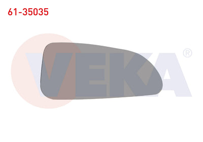 Veka 61-35035 Mirror Glass Left Mechanical Lower Renault Master II-III — Mirrors