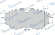mando mbf015671 brake pads front view, mando mbf015671 brake pads specifications Mando MBF015671 Brake Pads - Front Set for LT35, Crafter, Sprinter, Vito | 67.3mm Height, 20.8mm Thickness Mando MBF015671 Brake Pads for Vito, Sprinter, Crafter mando, brake-pads, lt35, crafter, sprinter, vito, vehicle-maintenance, automotive-parts, ai-generated, front-brake-pads